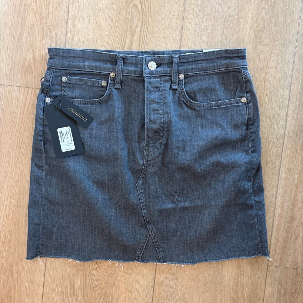 Rag & Bone Grey Itty Bitty Mini Skirt Womens Size 29 NEW WITH TAGS $255
